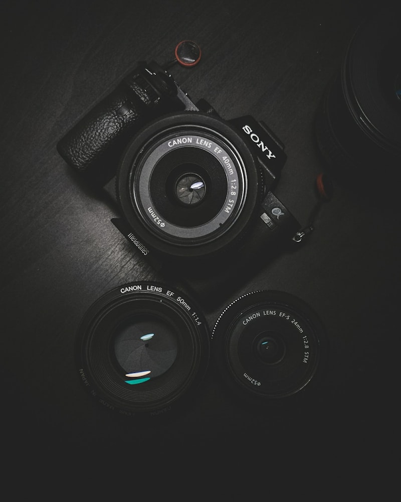 Professional camera flash setup at event